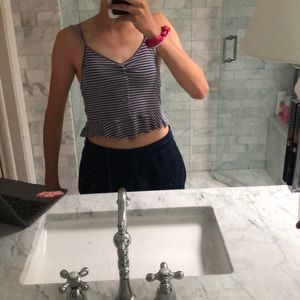 American eagle striped cropped tank